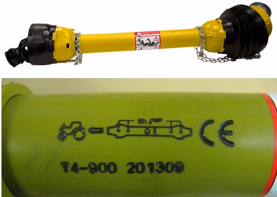 Eje de toma de fuerza agrícola con pasador de empuje para maquinaria agrícola